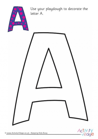 Alphabet Decorate The Letter A Playdough Mat Uppercase