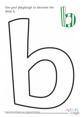 Alphabet Decorate The Letter B Playdough Mat Lowercase