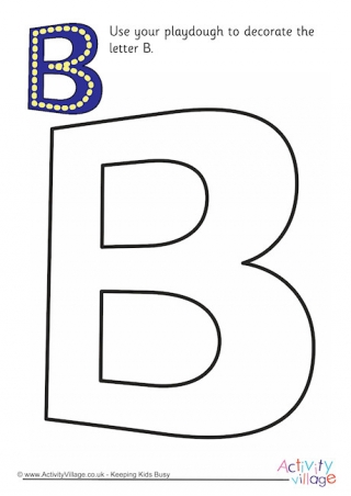 Alphabet Decorate The Letter B Playdough Mat Uppercase