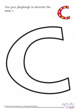 Alphabet Decorate The Letter C Playdough Mat Lowercase