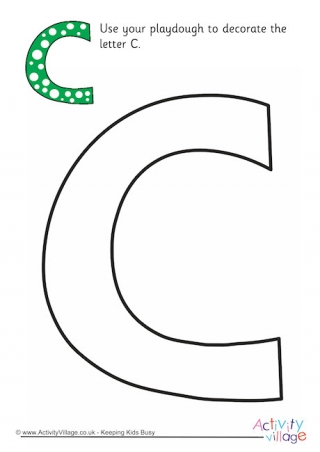 Alphabet Decorate The Letter C Playdough Mat Uppercase