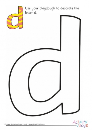 Alphabet Decorate The Letter D Playdough Mat Lowercase