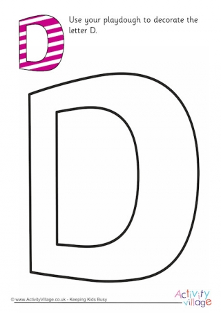 Alphabet Decorate The Letter D Playdough Mat Uppercase