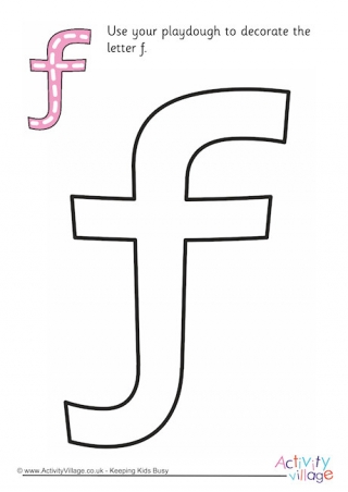 Alphabet Decorate The Letter F Playdough Mat Lowercase