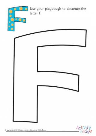 Alphabet Decorate The Letter F Playdough Mat Uppercase