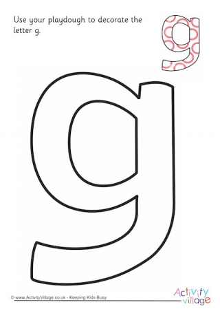 Alphabet Decorate The Letter G Playdough Mat Lowercase