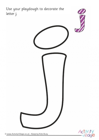 Alphabet Decorate The Letter J Playdough Mat Lowercase