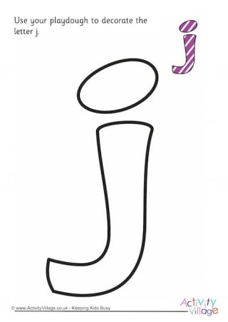 Alphabet Decorate The Letter J Playdough Mat Lowercase