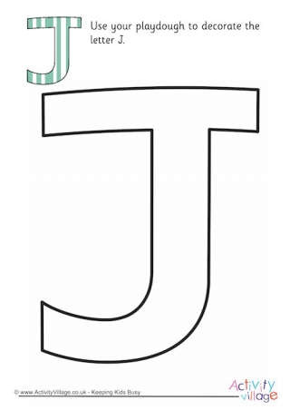 Alphabet Decorate The Letter J Playdough Mat Uppercase