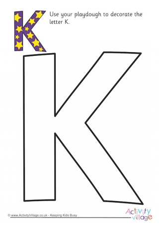 Alphabet Decorate The Letter K Playdough Mat Uppercase