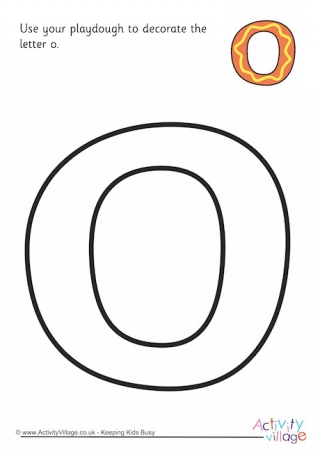 Alphabet Decorate The Letter O Playdough Mat Lowercase