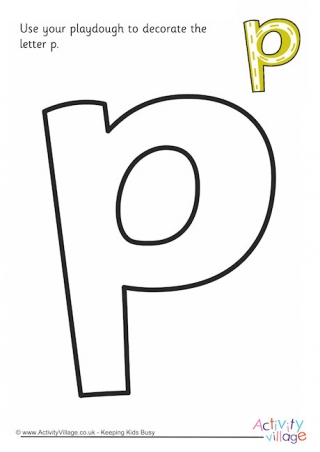 Alphabet Decorate The Letter P Playdough Mat Lowercase