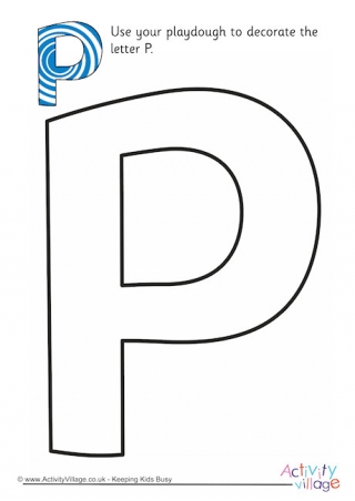 Alphabet Decorate The Letter P Playdough Mat Uppercase