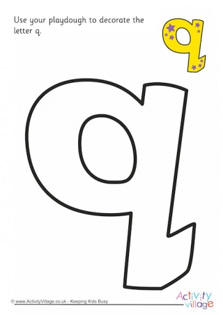 Alphabet Decorate The Letter Q Playdough Mat Lowercase