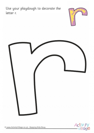 Alphabet Decorate The Letter R Playdough Mat Lowercase