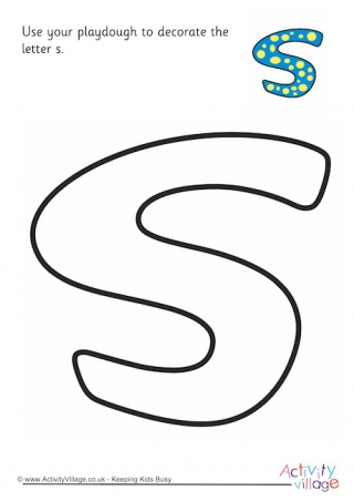 Alphabet Decorate The Letter S Playdough Mat Lowercase