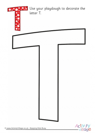 Alphabet Decorate The Letter T Playdough Mat Uppercase