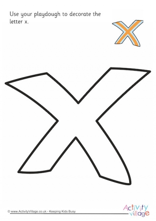 Alphabet Decorate The Letter X Playdough Mat Lowercase