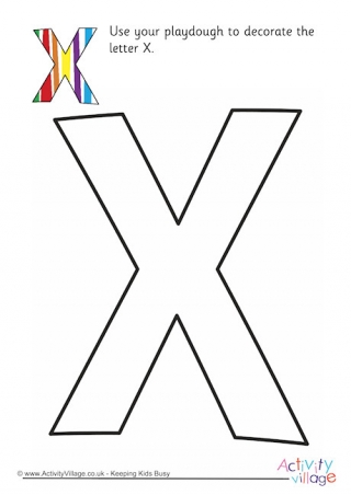Alphabet Decorate The Letter X Playdough Mat Uppercase