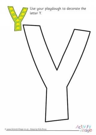 Alphabet Decorate The Letter Y Playdough Mat Uppercase