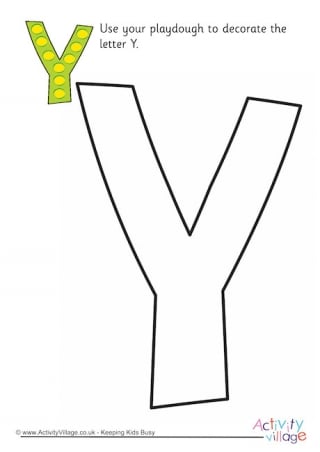 Alphabet Decorate The Letter Y Playdough Mat Uppercase
