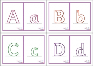 Alphabet Flash Cards - Mixed Cases - Large - Guided