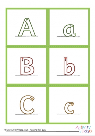 Alphabet Flash Cards - Mixed Cases - Small - Guided