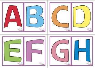 Alphabet Flash Cards - Upper Case - Set 2 - Colour