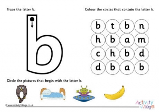 Alphabet Learn the Letter B Worksheet