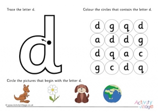 Letter D Printables