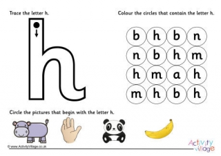 Letter H Printables