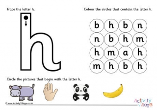 Alphabet Learn the Letter H Worksheet