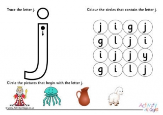 Alphabet Learn the Letter J Worksheet 