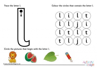 Alphabet Learn the Letter L Worksheet 