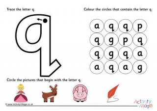 Alphabet Learn the Letter Q Worksheet 