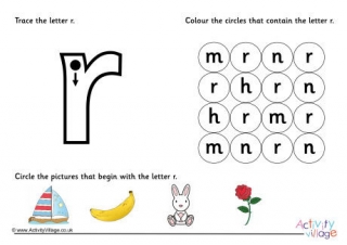 Alphabet Learn the Letter R Worksheet 