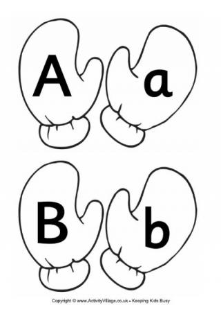 Alphabet Match Up Mittens