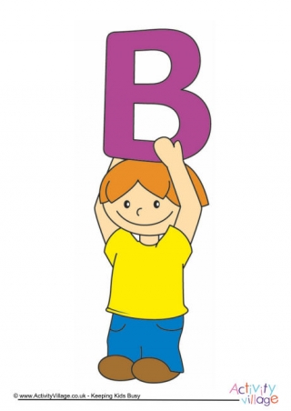 Alphabet Of Children Poster B Boy