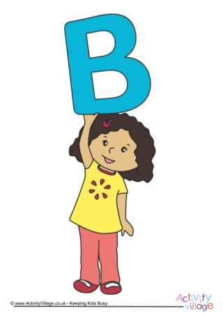 Alphabet Of Children Poster B Girl