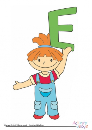 Alphabet Of Children Poster E Girl