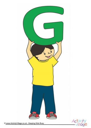 Alphabet Of Children Poster G Boy