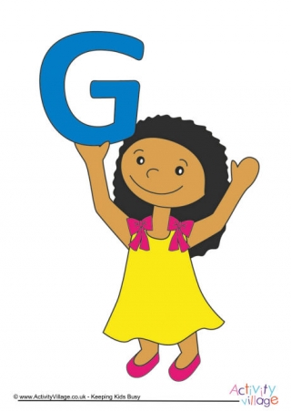 Alphabet Of Children Poster G Girl