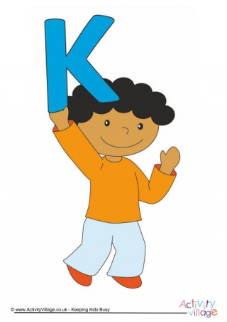 Alphabet Of Children Poster K Boy