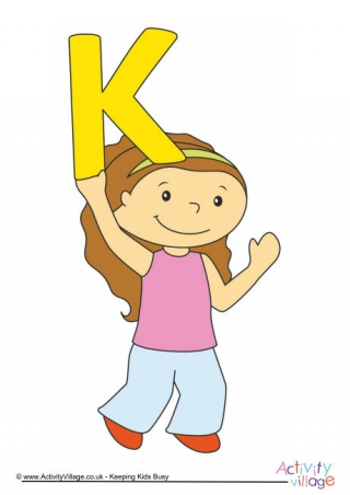 Alphabet Of Children Poster K Girl