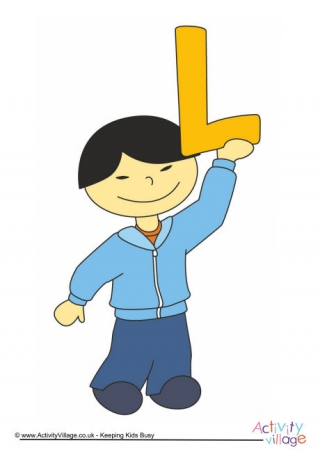 Alphabet Of Children Poster L Boy