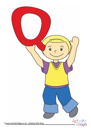 Alphabet Of Children Poster Q Boy