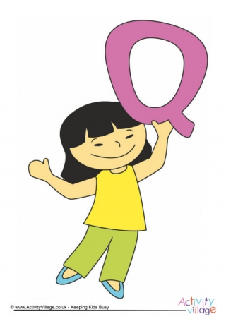 Alphabet Of Children Poster Q Girl