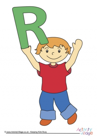 Alphabet Of Children Poster R Boy