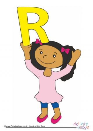 Alphabet Of Children Poster R Girl