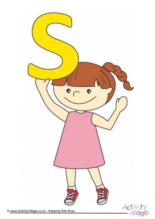 Alphabet Of Children Poster S Girl